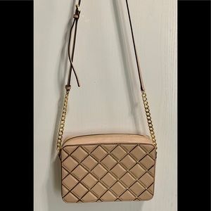 Michael Kors Cream & Gold Crossbody Purse
